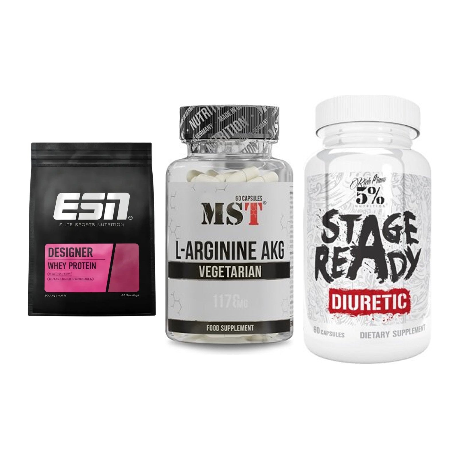 Definitionsphase-Set: ESN Designer + MST Arginin + 5% Nutrition – alle enthaltenen Artikel
