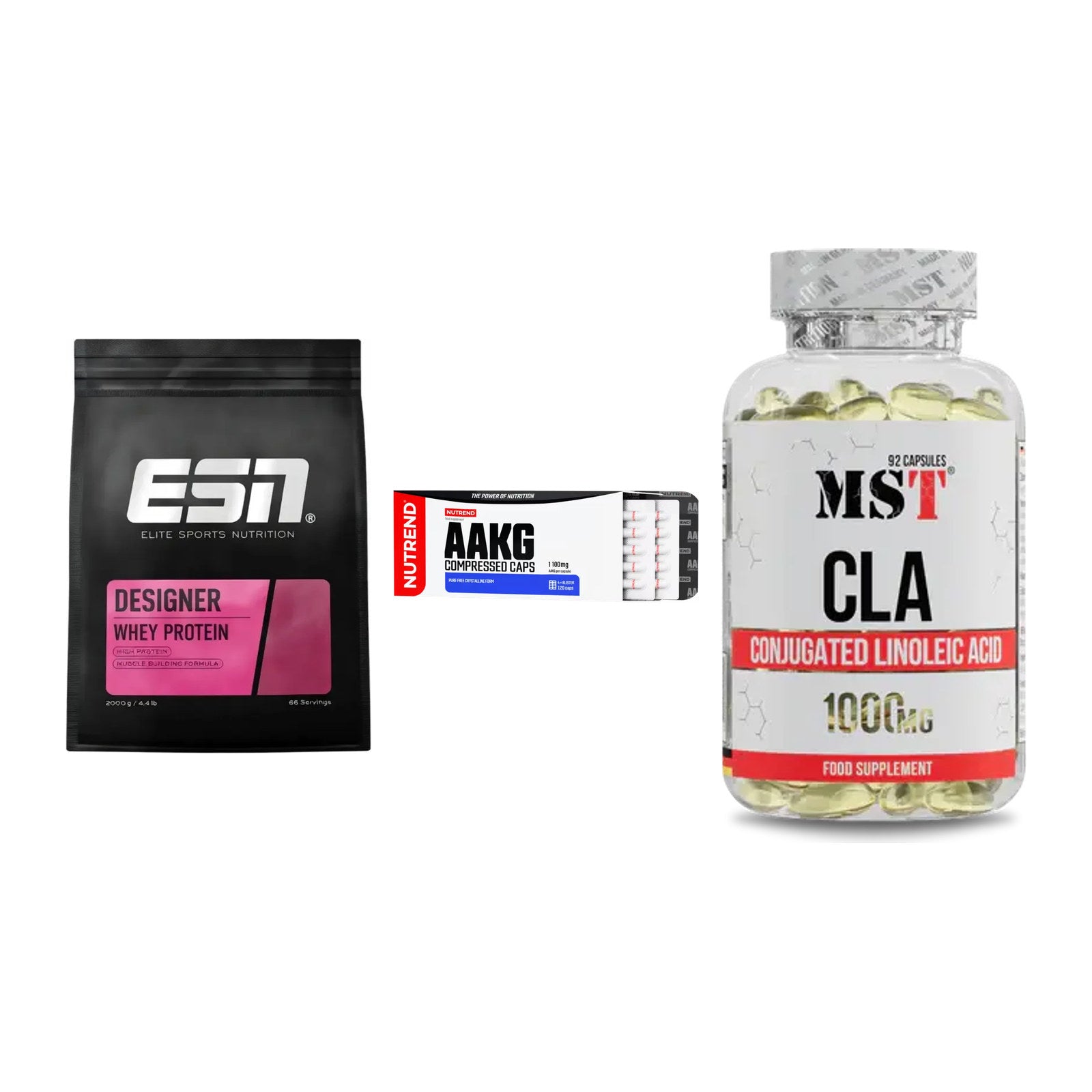 Definitionsphase-Set: ESN Designer + Nutrend AAKG + MST CLA 1000mg – alle enthaltenen Artikel