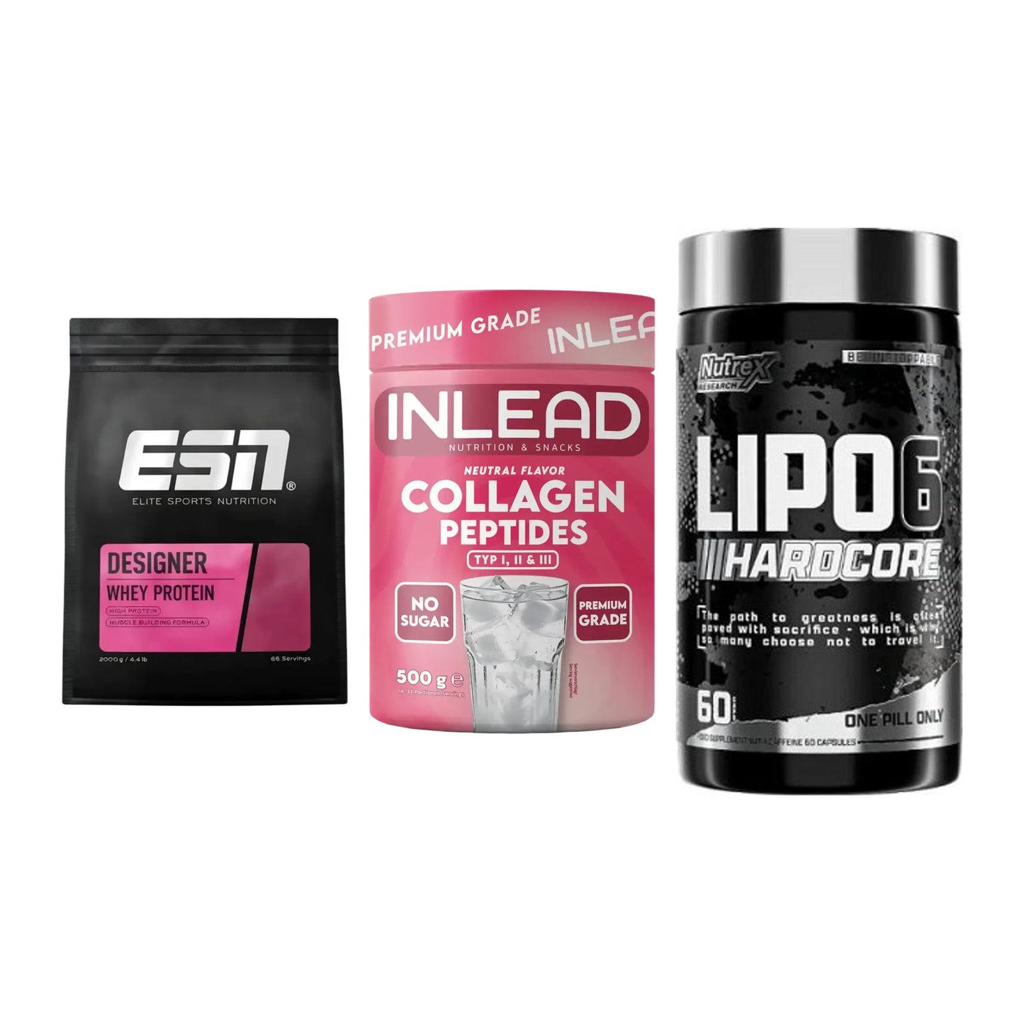 Definitionsphase-Set: ESN Designer + INLEAD Collage + Nutrex Lipo 6 – alle enthaltenen Artikel