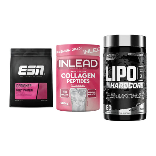Definitionsphase-Set: ESN Designer + INLEAD Collage + Nutrex Lipo 6 – alle enthaltenen Artikel