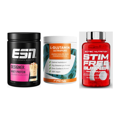 Definitionsphase-Set: ESN Designer + ProFuel Glutam + Scitec Stim – alle enthaltenen Artikel