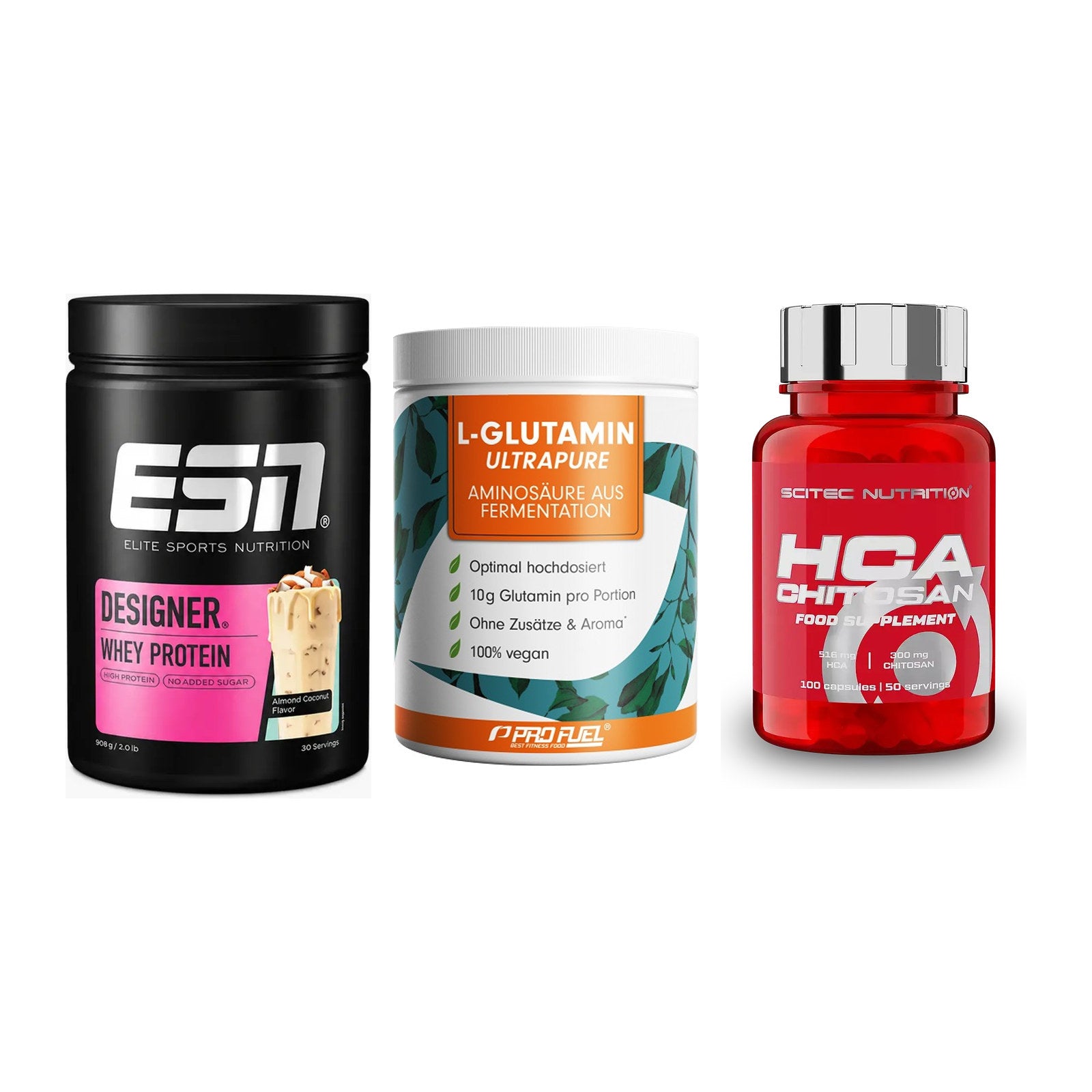 Definitionsphase-Set: ESN Designer + ProFuel Glutam + Scitec HCA-Chi – alle enthaltenen Artikel