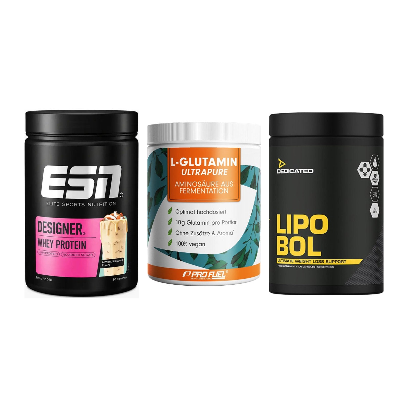 Definitionsphase-Set: ESN Designer + ProFuel Glutam + Dedicated – alle enthaltenen Artikel