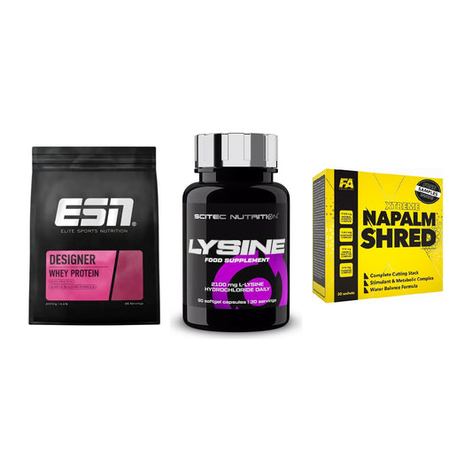 Definitionsphase-Set: ESN Designer + Scitec Lysine + FA Nutrition – alle enthaltenen Artikel