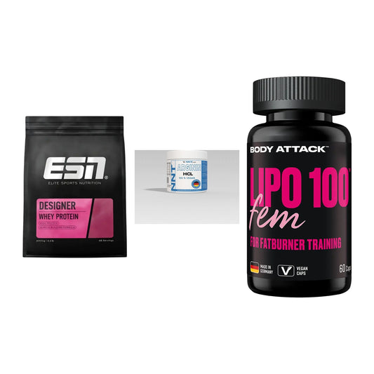 Definitionsphase-Set: ESN Designer + NNT Arginin + Body Attack – alle enthaltenen Artikel