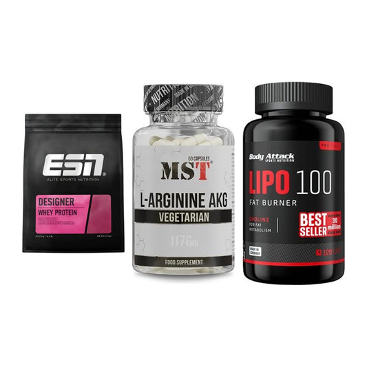 Definitionsphase-Set: ESN Designer + MST Arginin + Body Attack – alle enthaltenen Artikel
