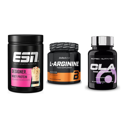 Definitionsphase-Set: ESN Designer + BioTech L-Argi + Scitec CLA – alle enthaltenen Artikel
