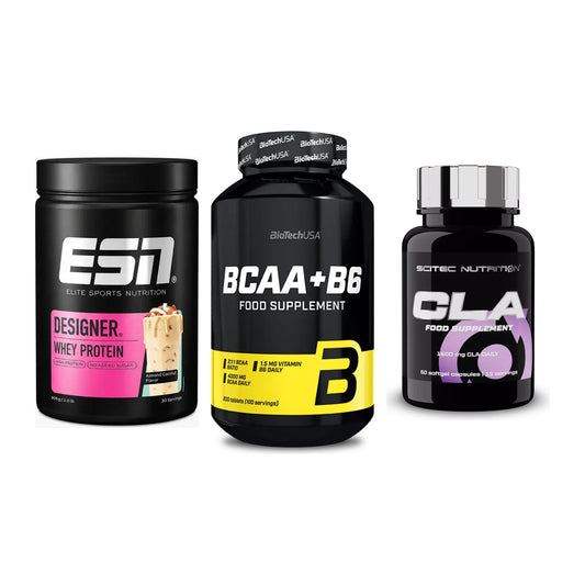 Definitionsphase-Set: ESN Designer + BioTech BCAA+B + Scitec CLA – alle enthaltenen Artikel