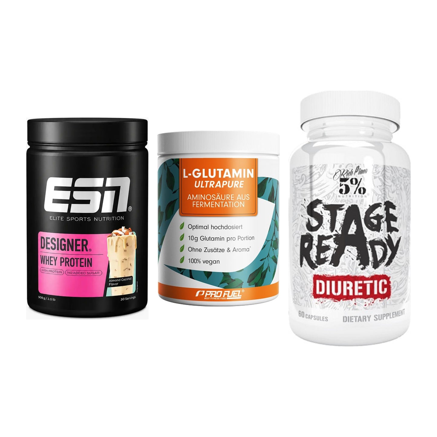 Definitionsphase-Set: ESN Designer + ProFuel Glutam + 5% Nutrition – alle enthaltenen Artikel