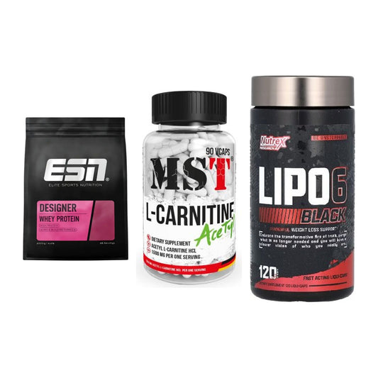 Definitionsphase-Set: ESN Designer + MST L-Carnitin + Nutrex Lipo 6 – alle enthaltenen Artikel