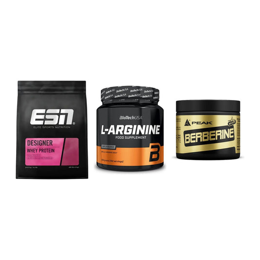Definitionsphase-Set: ESN Designer + BioTech L-Argi + Peak Berberine – alle enthaltenen Artikel