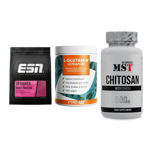 Definitionsphase-Set: ESN Designer + ProFuel Glutam + MST Chitosan – alle enthaltenen Artikel
