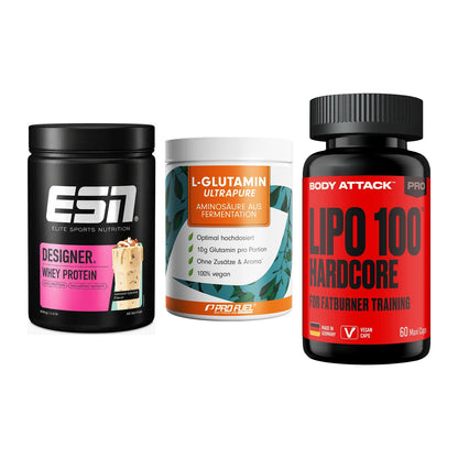 Definitionsphase-Set: ESN Designer + ProFuel Glutam + Body Attack – alle enthaltenen Artikel
