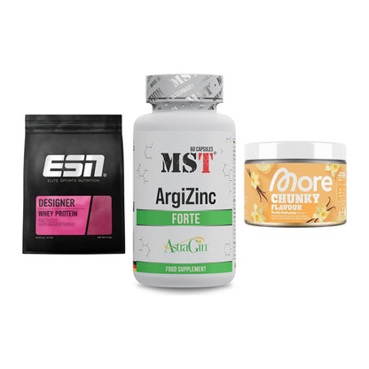 Definitionsphase-Set: ESN Designer + MST ArgiZinc + More Nutrition – alle enthaltenen Artikel