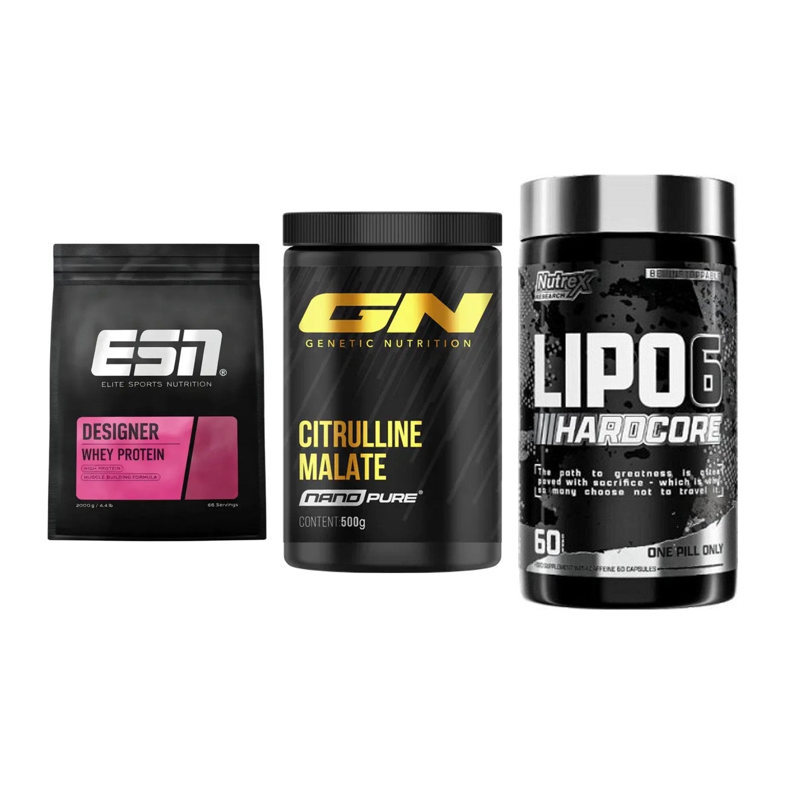 Definitionsphase-Set: ESN Designer + GN Citrulline + Nutrex Lipo 6 – alle enthaltenen Artikel