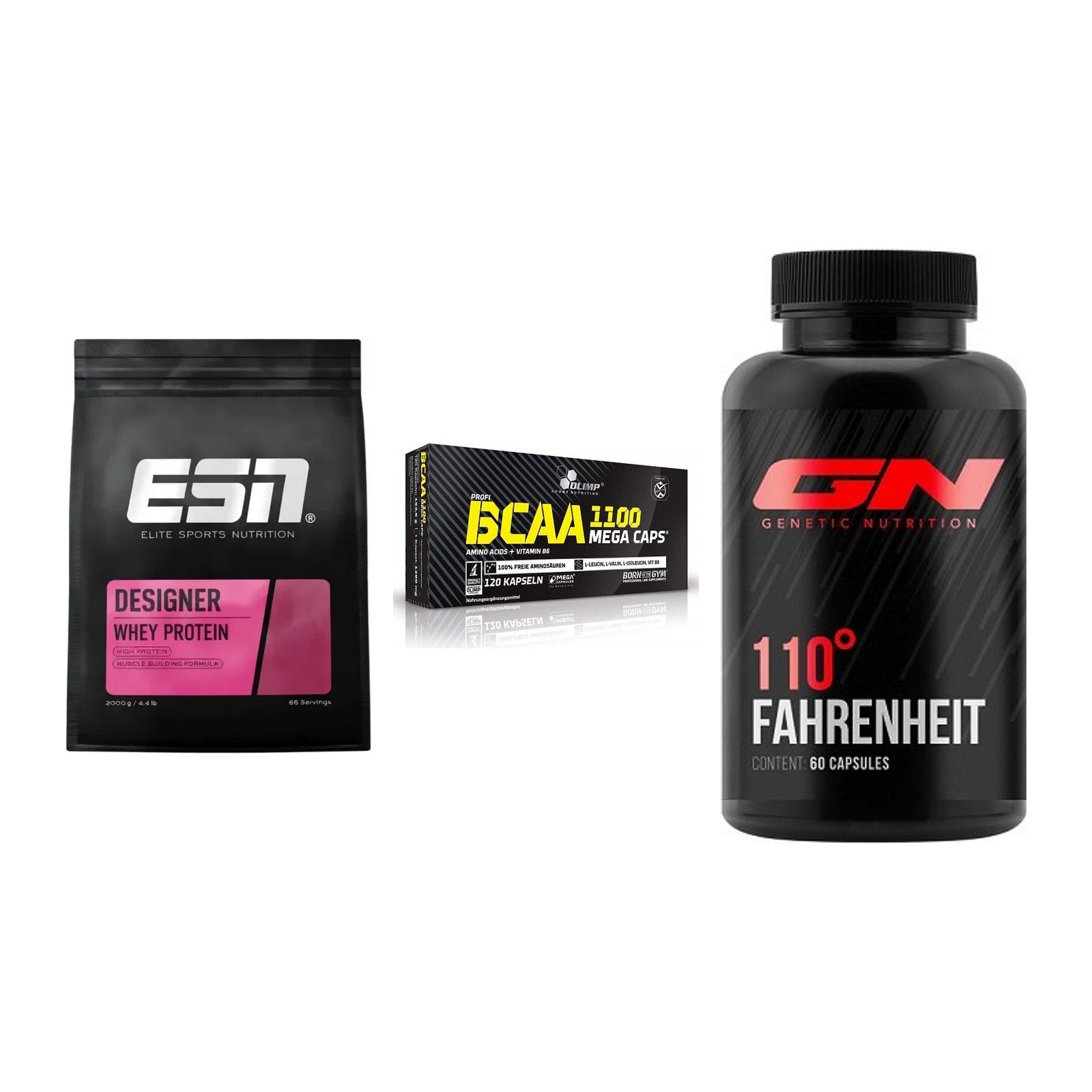 Definitionsphase-Set: ESN Designer + Olimp BCAA + GN 110 Fahrenh – alle enthaltenen Artikel