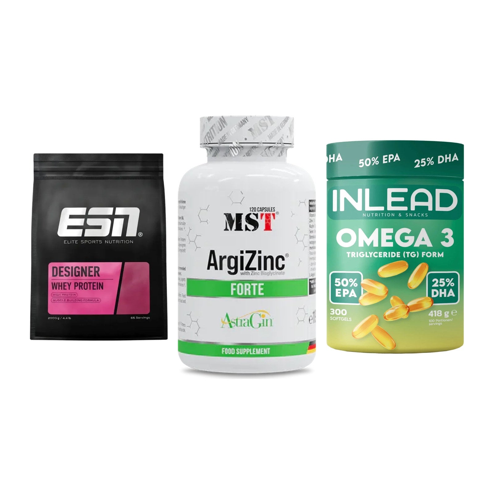 Definitionsphase-Set: ESN Designer + MST ArgiZinc + INLEAD Omega-3 – alle enthaltenen Artikel