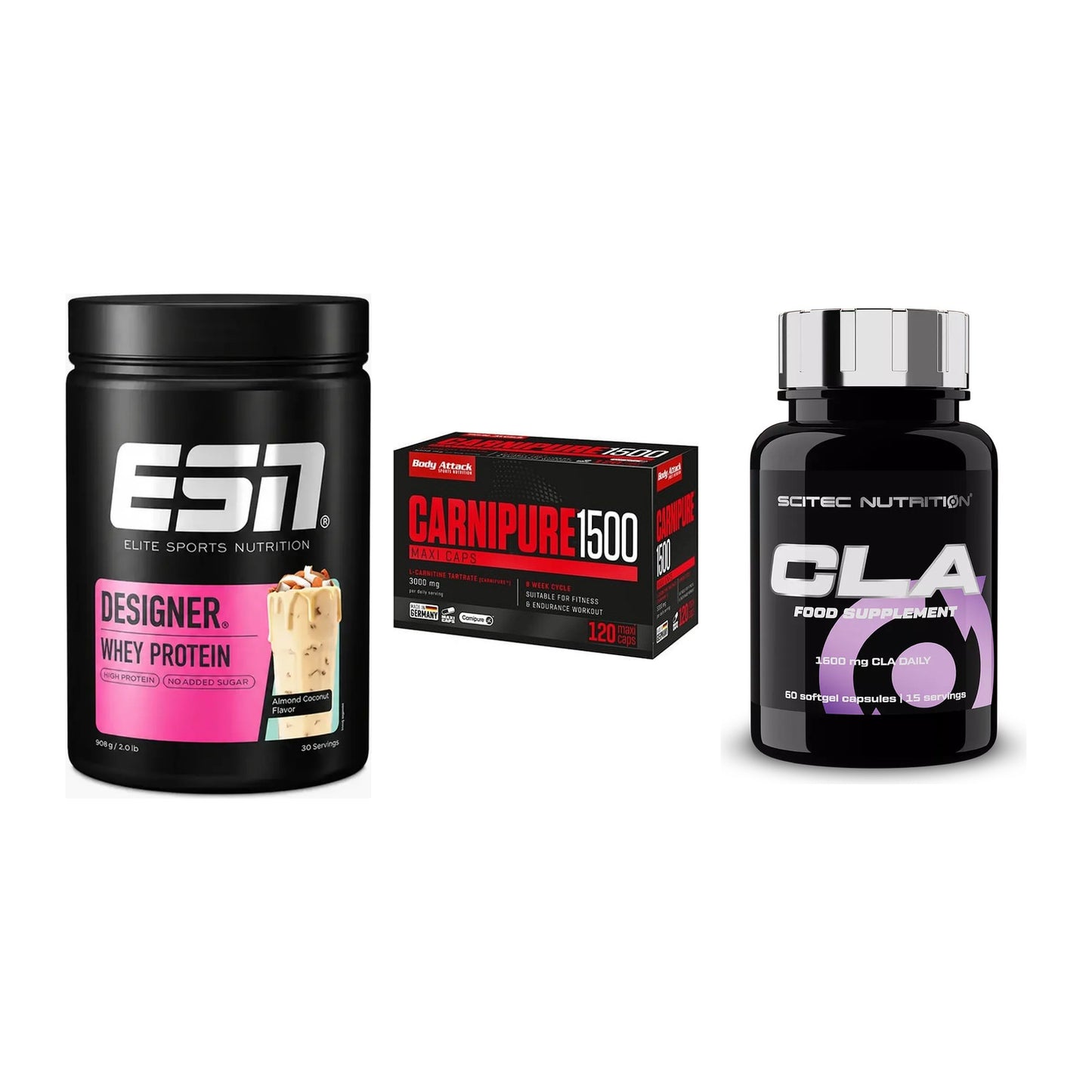 Definitionsphase-Set: ESN Designer + Body Attack + Scitec CLA – alle enthaltenen Artikel