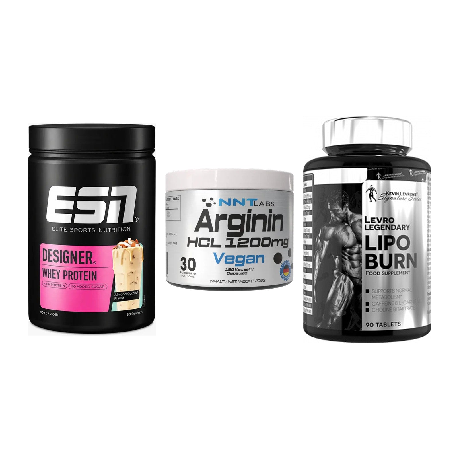 Definitionsphase-Set: ESN Designer + NNT Arginin + Kevin Levrone – alle enthaltenen Artikel