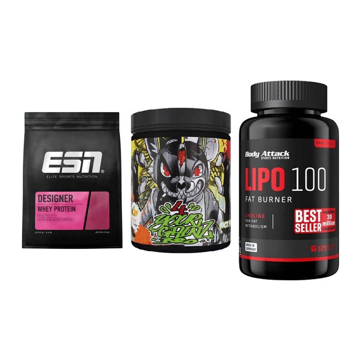 Definitionsphase-Set: ESN Designer + BPS-Pharma + Body Attack – alle enthaltenen Artikel