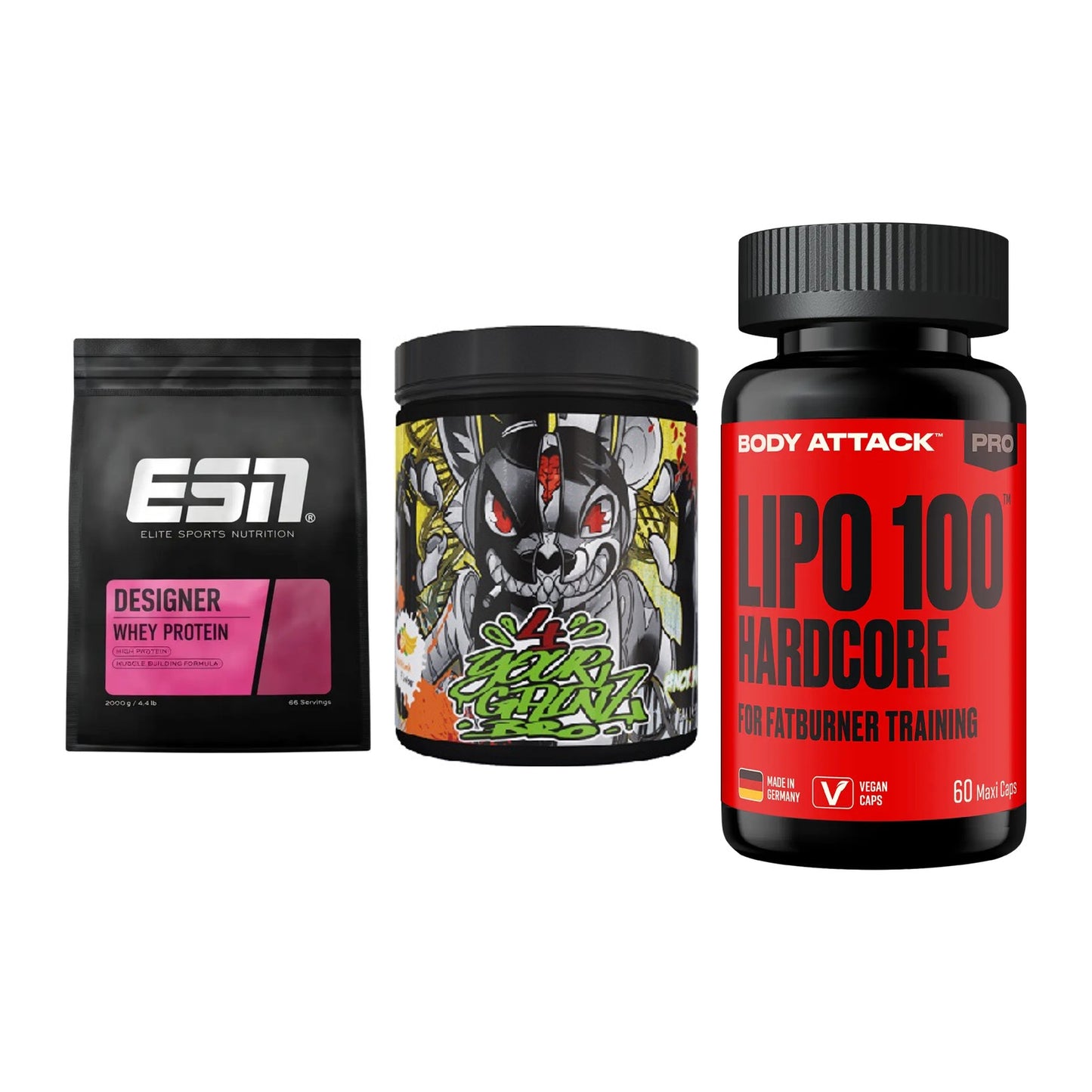 Definitionsphase-Set: ESN Designer + BPS-Pharma + Body Attack – alle enthaltenen Artikel