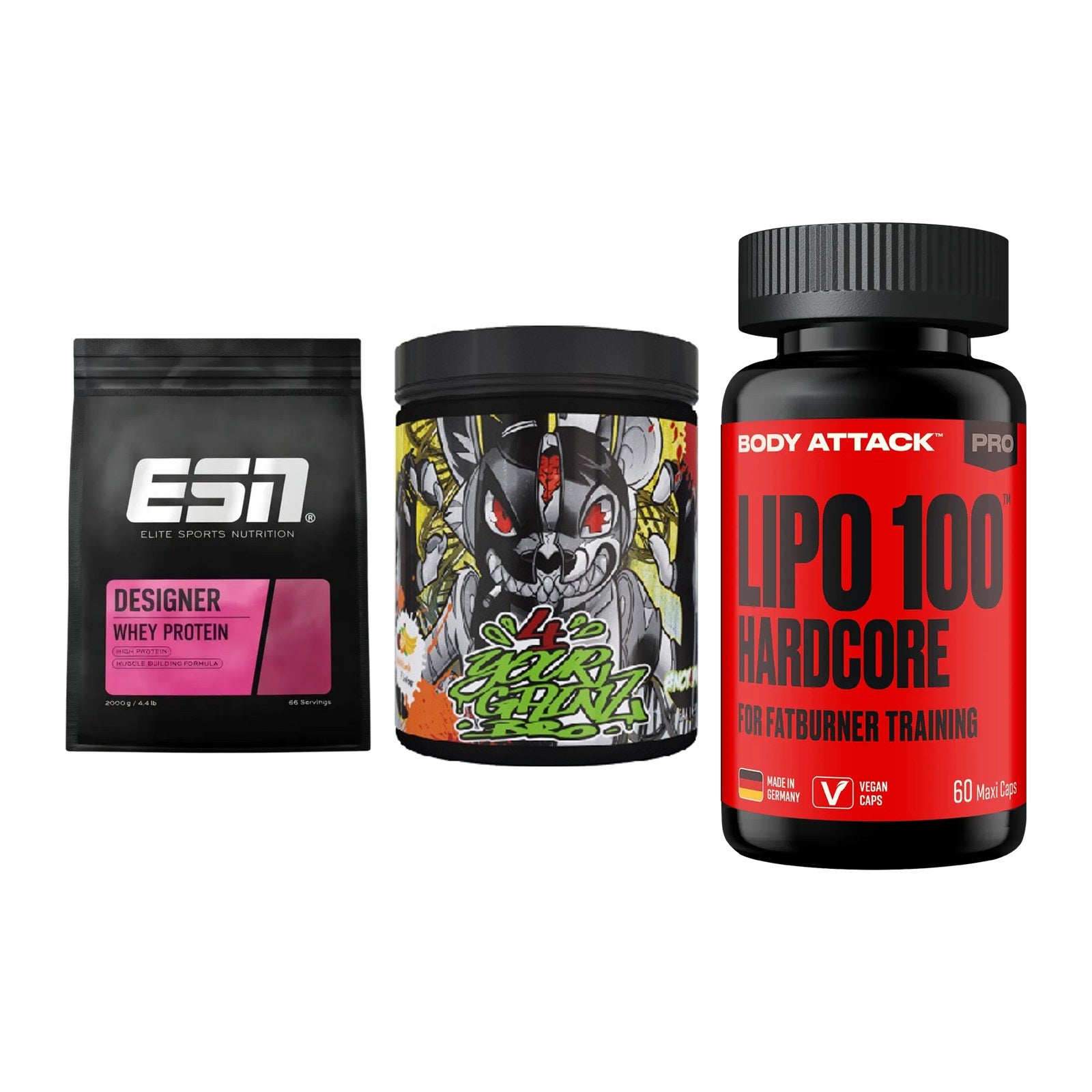 Definitionsphase-Set: ESN Designer + BPS-Pharma + Body Attack – alle enthaltenen Artikel