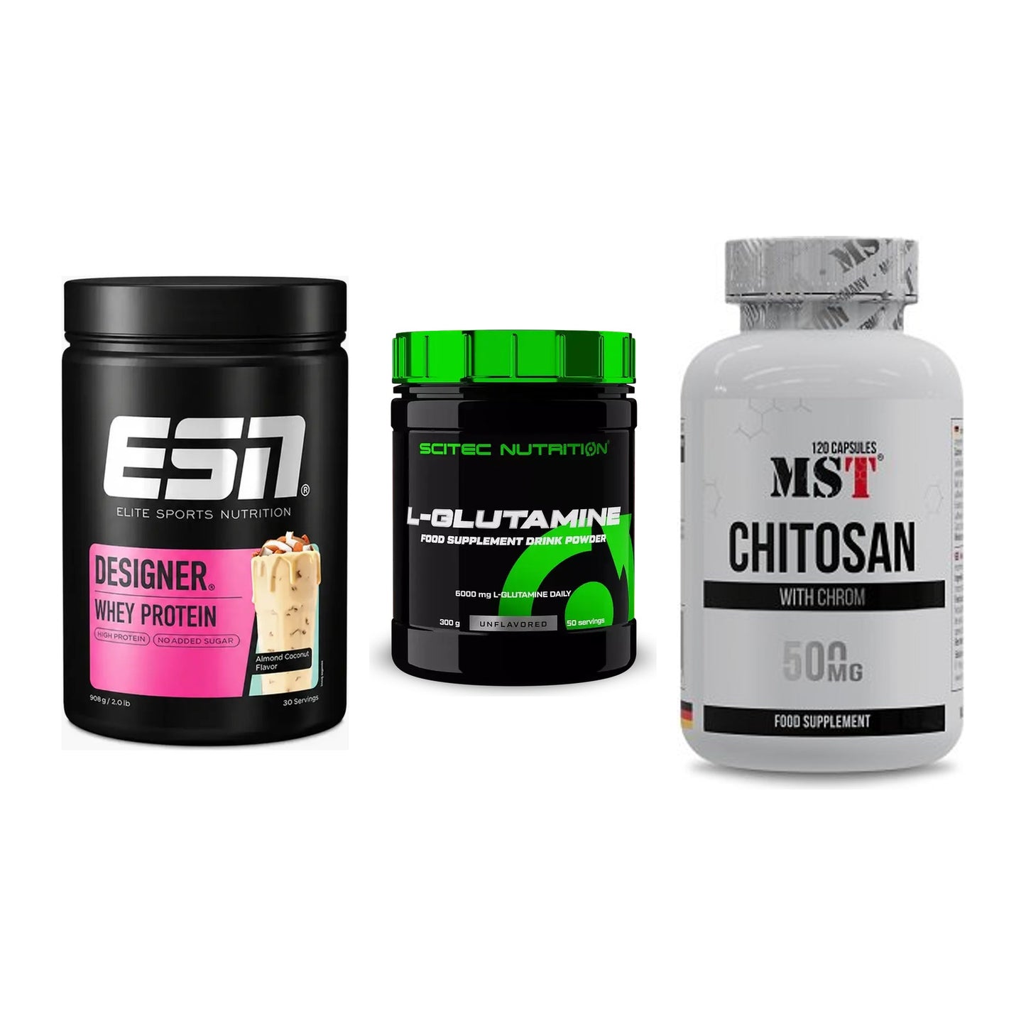 Definitionsphase-Set: ESN Designer + Scitec L-Gluta + MST Chitosan – alle enthaltenen Artikel