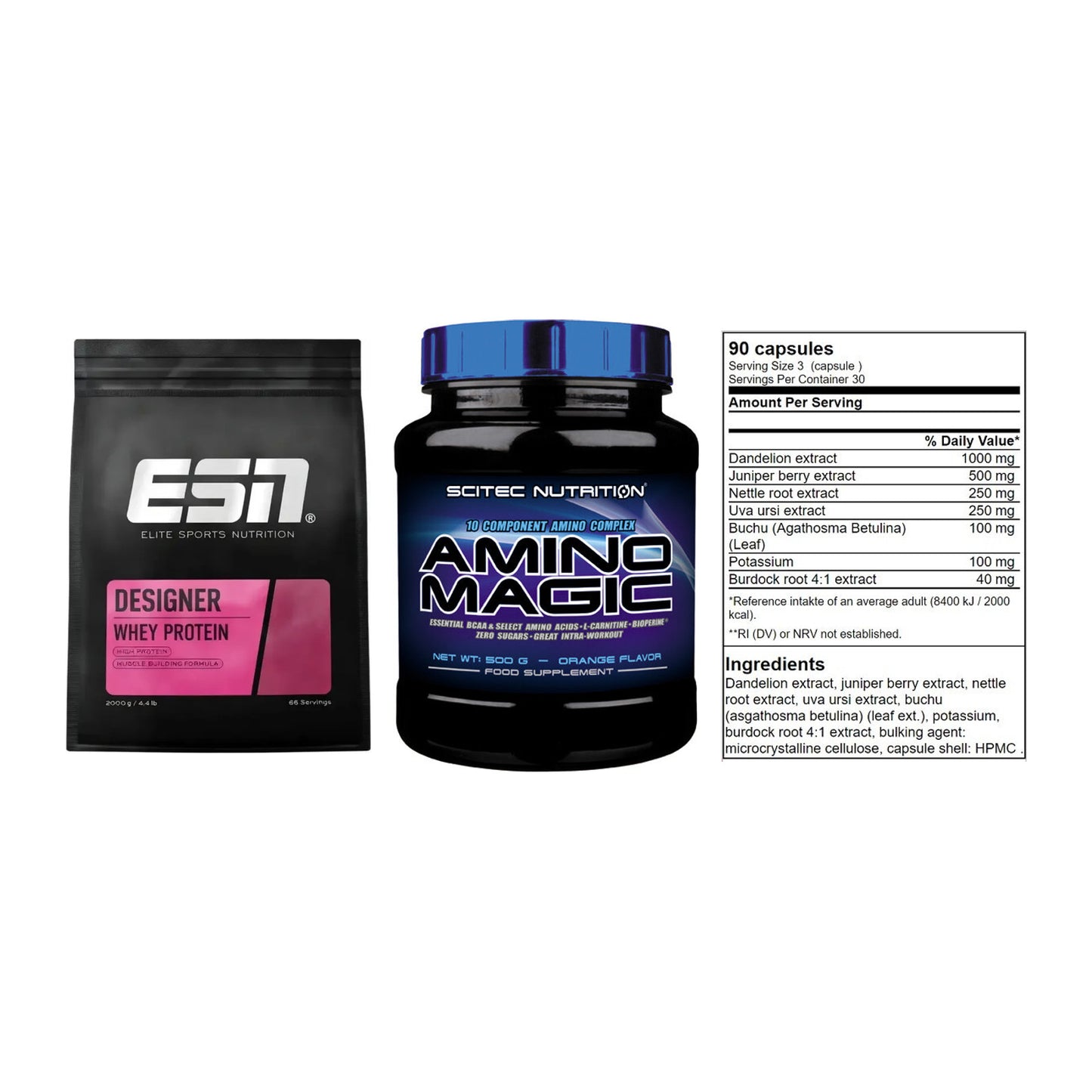 Definitionsphase-Set: ESN Designer + Scitec Amino + GN Shred Cuts – alle enthaltenen Artikel