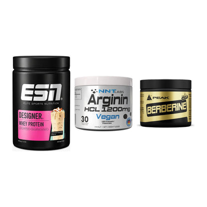 Definitionsphase-Set: ESN Designer + NNT Arginin + Peak Berberine – alle enthaltenen Artikel