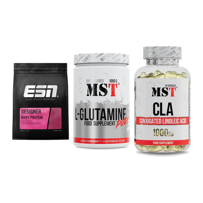 Definitionsphase-Set: ESN Designer + MST Glutamine + MST CLA 1000mg – alle enthaltenen Artikel