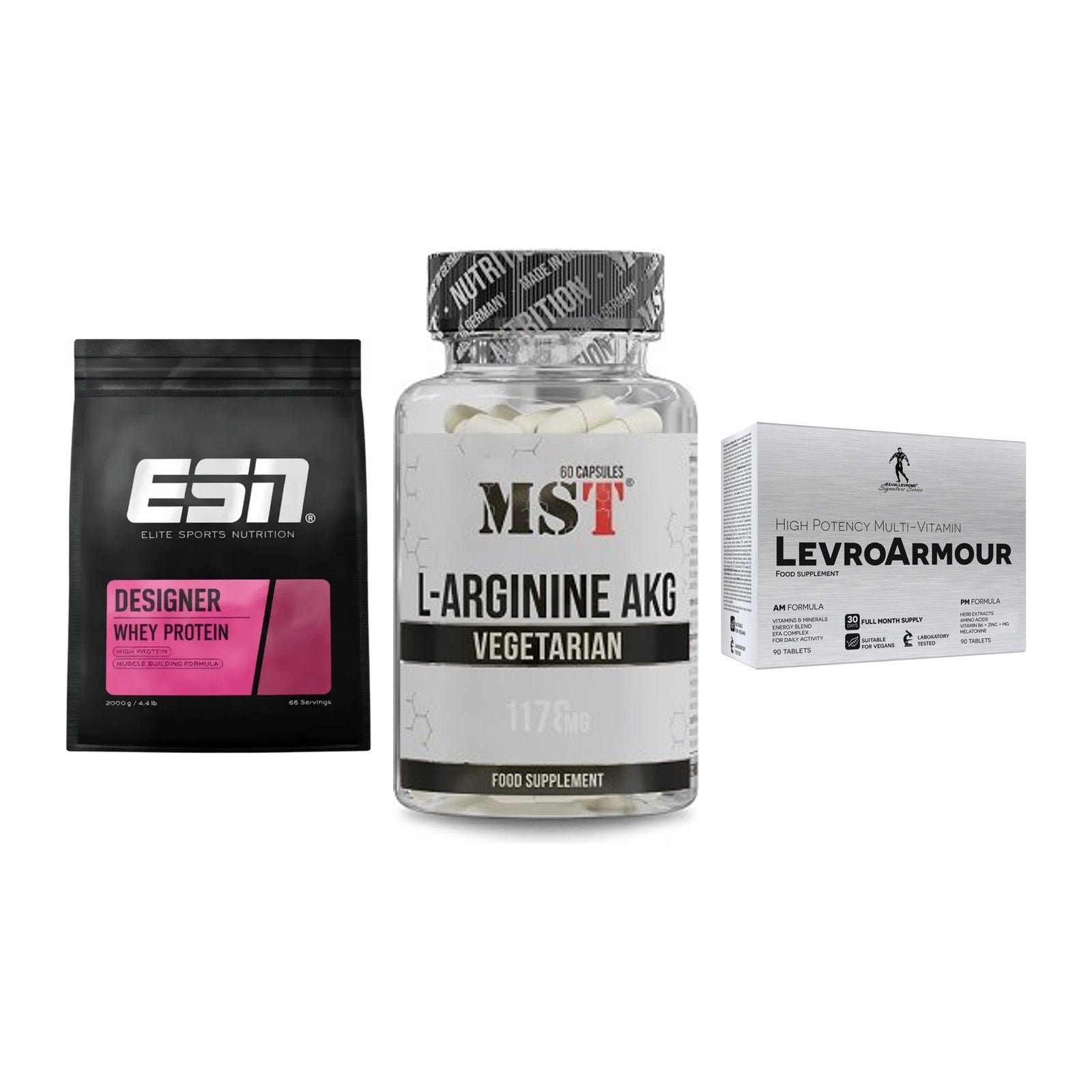Definitionsphase-Set: ESN Designer + MST Arginin + Kevin Levrone – alle enthaltenen Artikel
