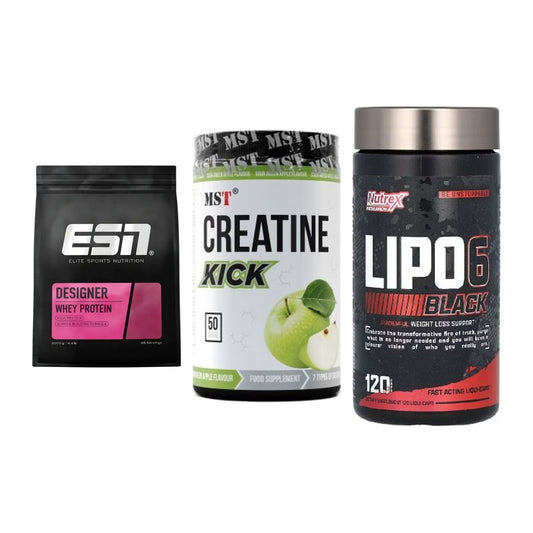 Definitionsphase-Set: ESN Designer + MST Creatine + Nutrex Lipo 6 – alle enthaltenen Artikel