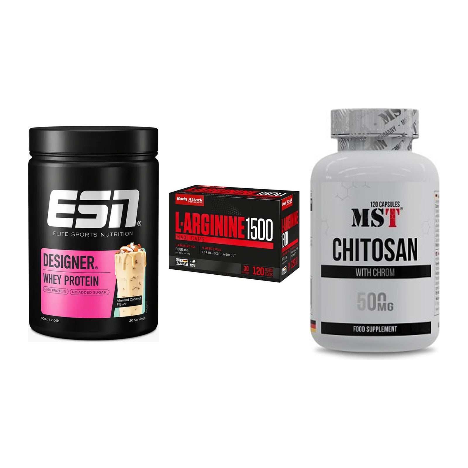 Definitionsphase-Set: ESN Designer + Body Attack + MST Chitosan – alle enthaltenen Artikel