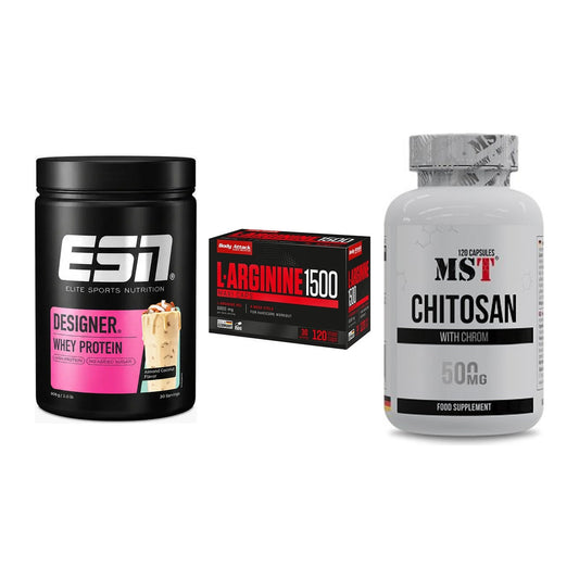 Definitionsphase-Set: ESN Designer + Body Attack + MST Chitosan – alle enthaltenen Artikel