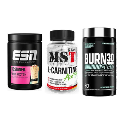 Definitionsphase-Set: ESN Designer + MST L-Carnitin + Nutrex Burn 30 – alle enthaltenen Artikel
