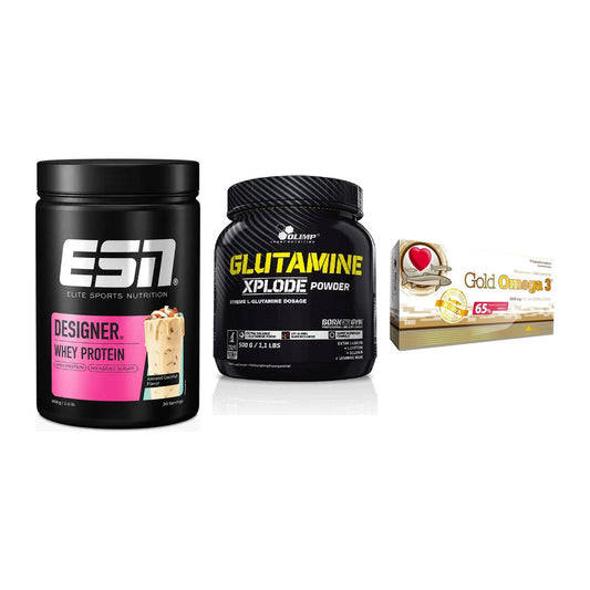 Definitionsphase-Set: ESN Designer + Olimp L-Glutam + Olimp Omega 3 – alle enthaltenen Artikel