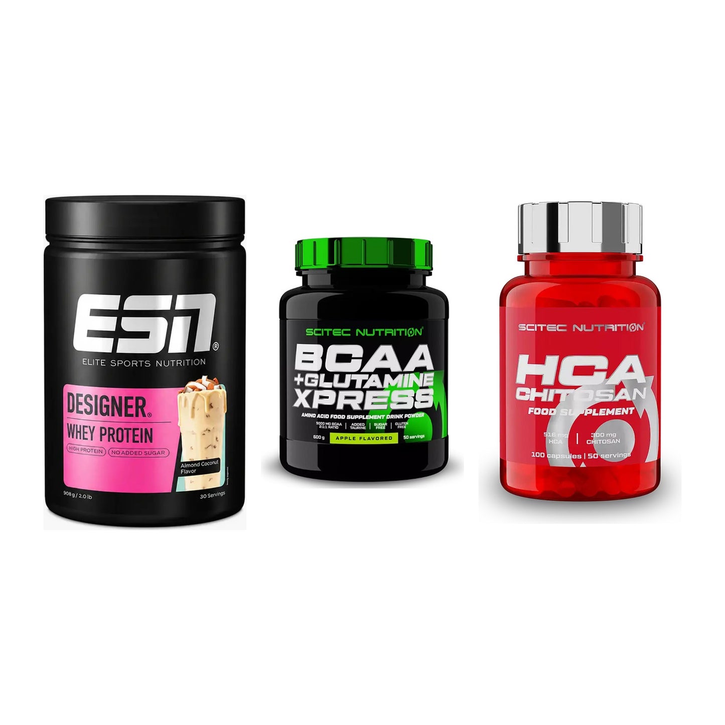 Definitionsphase-Set: ESN Designer + Scitec BCAA + Scitec HCA-Chi – alle enthaltenen Artikel