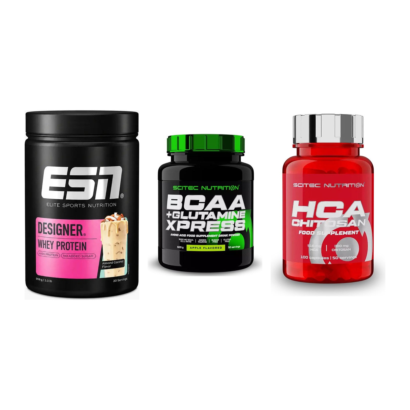 Definitionsphase-Set: ESN Designer + Scitec BCAA + Scitec HCA-Chi – alle enthaltenen Artikel