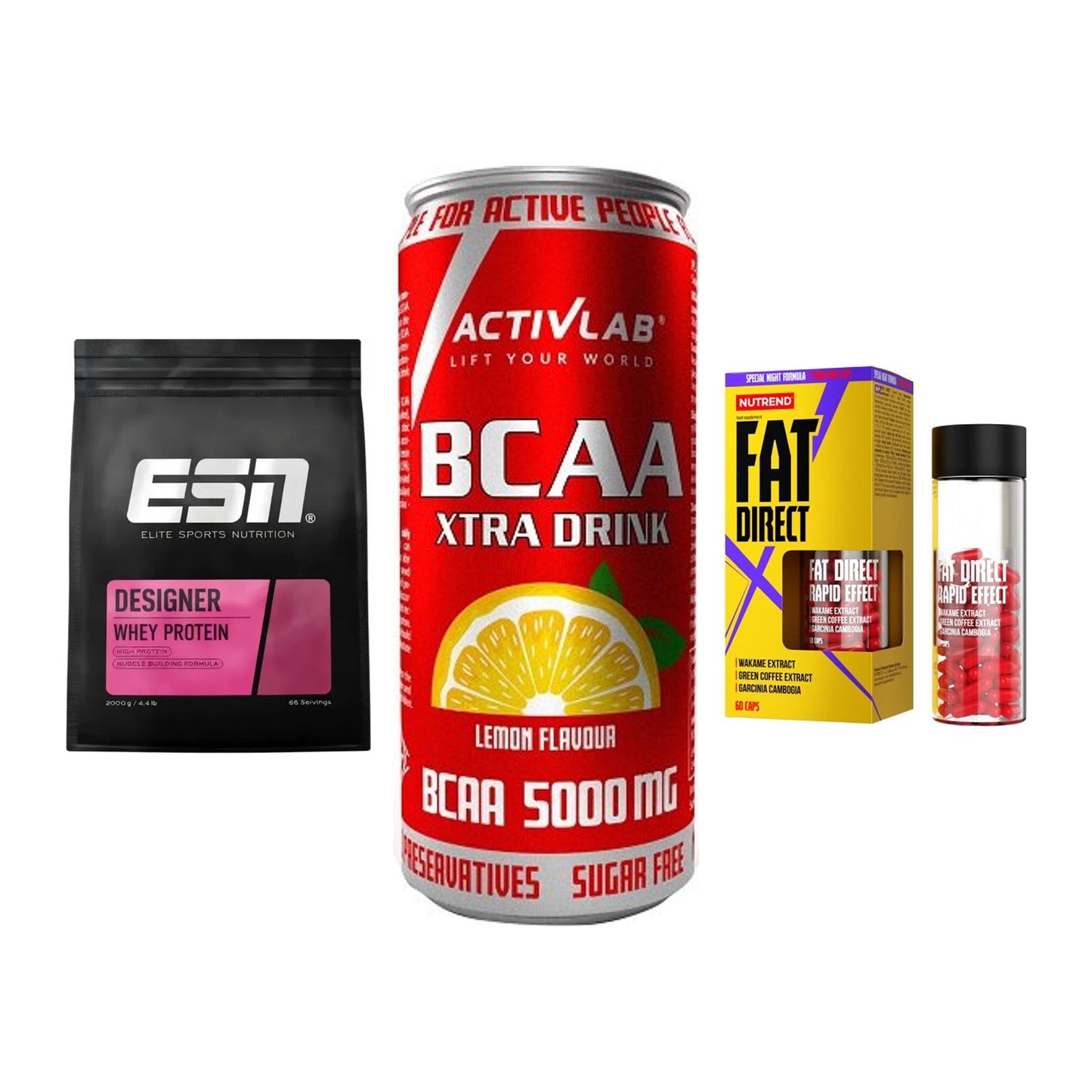 Definitionsphase-Set: ESN Designer + Activlab BCAA + Nutrend Fat – alle enthaltenen Artikel