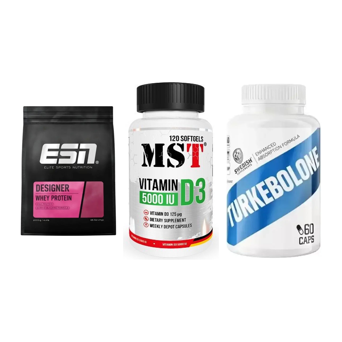 Definitionsphase-Set: ESN Designer + MST Vitamin D3 + Swedish Supple – alle enthaltenen Artikel