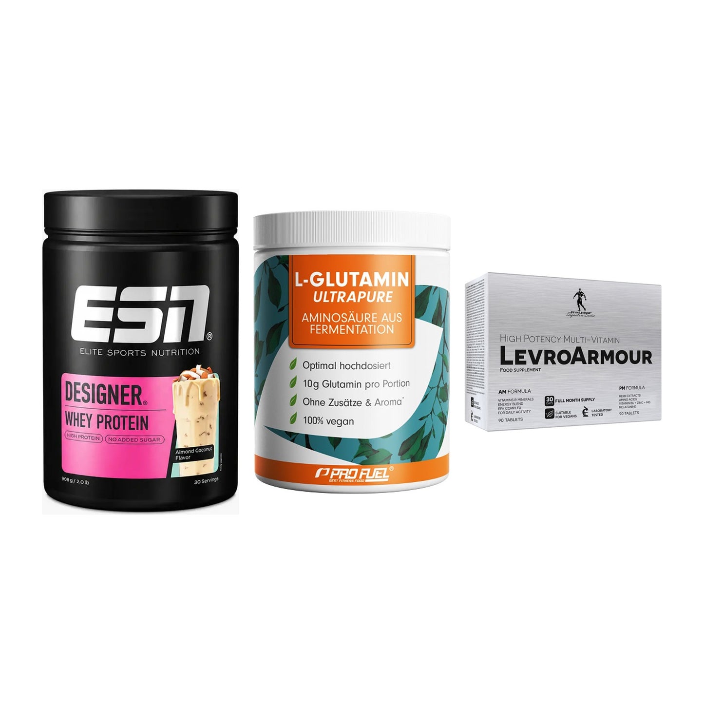 Definitionsphase-Set: ESN Designer + ProFuel Glutam + Kevin Levrone – alle enthaltenen Artikel