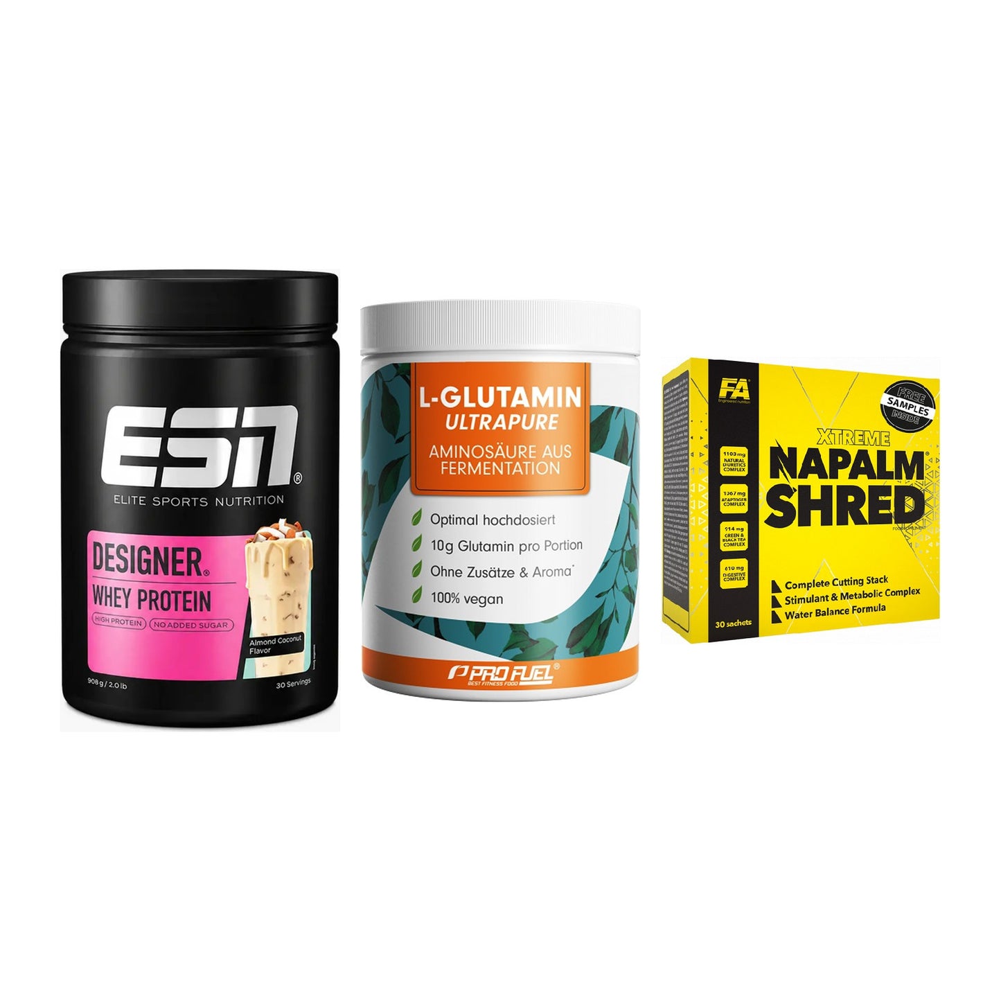 Definitionsphase-Set: ESN Designer + ProFuel Glutam + FA Nutrition – alle enthaltenen Artikel