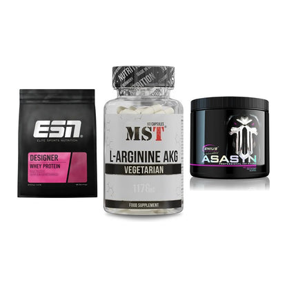 Definitionsphase-Set: ESN Designer + MST Arginin + Genius Nutriti – alle enthaltenen Artikel
