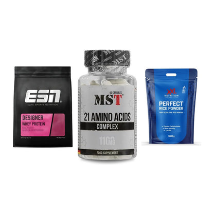 Definitionsphase-Set: ESN Designer + MST 21 Amino + XXL Nutrition – alle enthaltenen Artikel