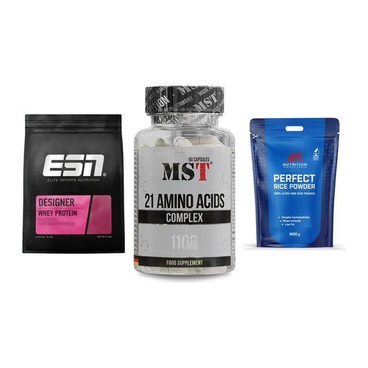 Definitionsphase-Set: ESN Designer + MST 21 Amino + XXL Nutrition – alle enthaltenen Artikel