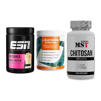 Definitionsphase-Set: ESN Designer + ProFuel Glutam + MST Chitosan – alle enthaltenen Artikel