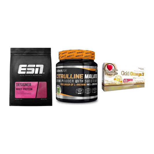 Definitionsphase-Set: ESN Designer + BioTech Citrul + Olimp Omega 3 – alle enthaltenen Artikel