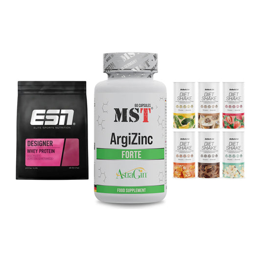 Definitionsphase-Set: ESN Designer + MST ArgiZinc + BioTech Diet – alle enthaltenen Artikel