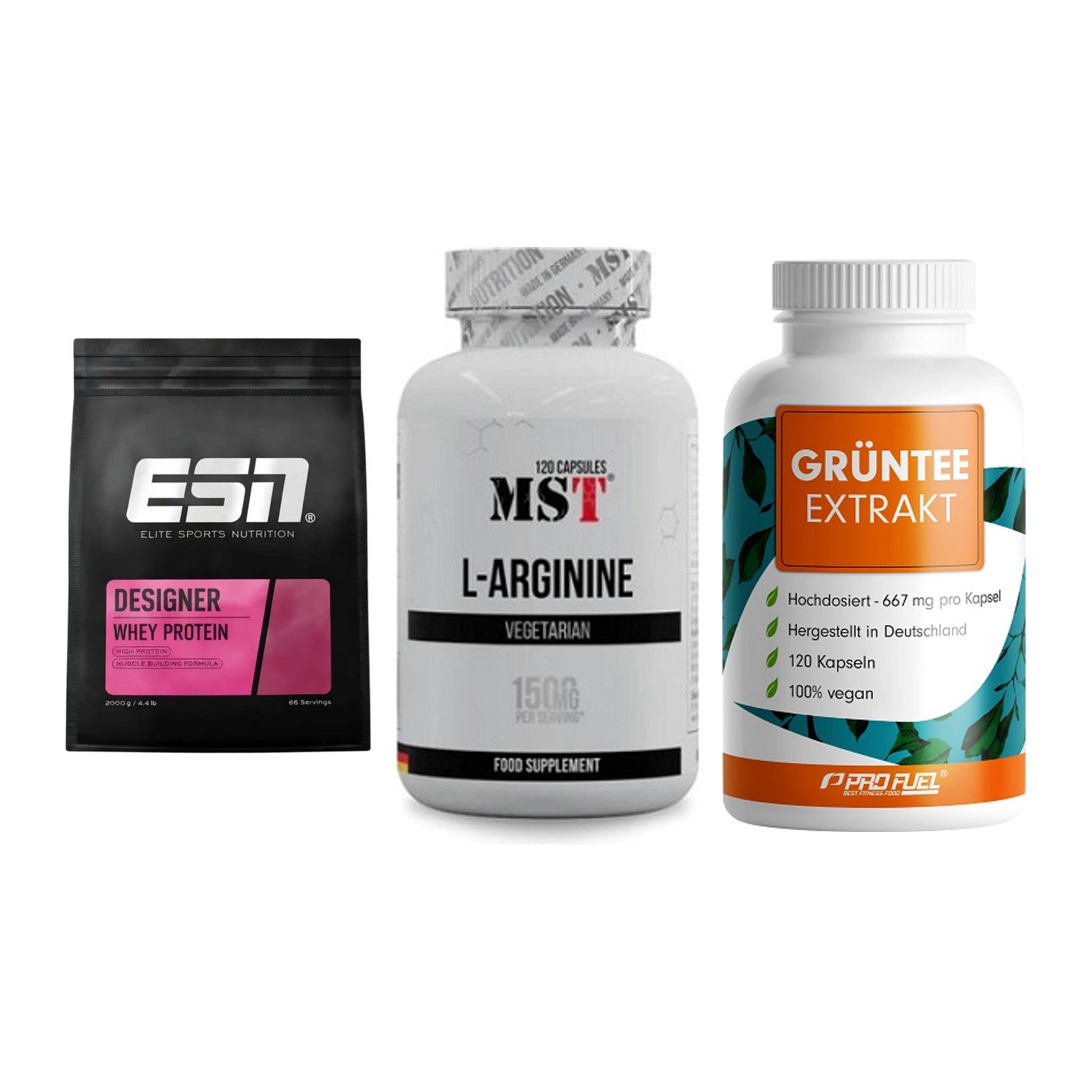 Definitionsphase-Set: ESN Designer + MST L-Arginine + ProFuel Grünte – alle enthaltenen Artikel