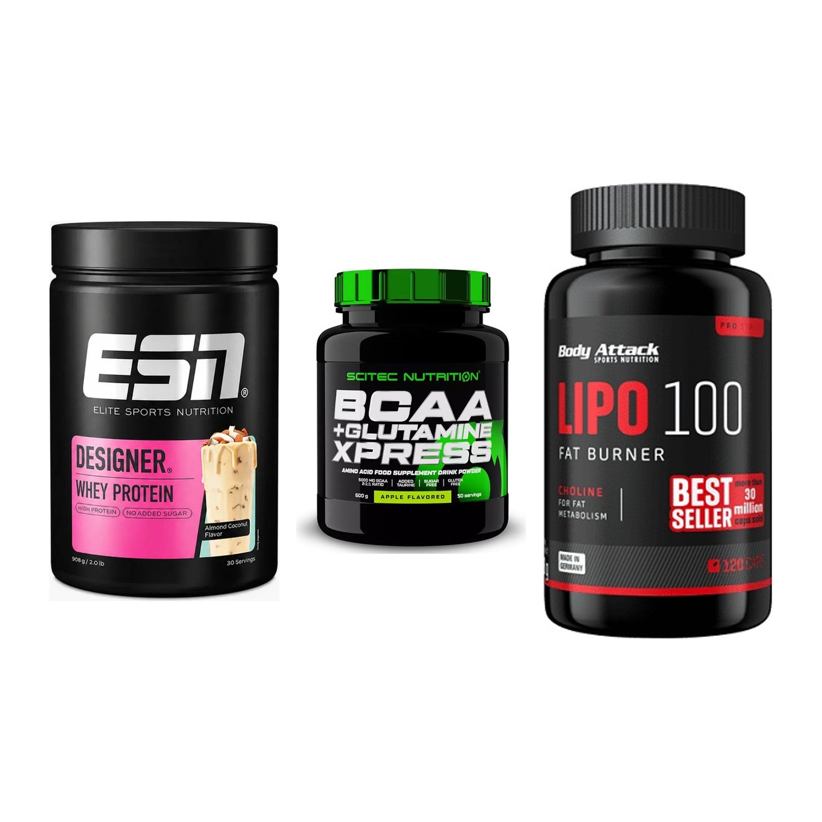Definitionsphase-Set: ESN Designer + Scitec BCAA + Body Attack – alle enthaltenen Artikel